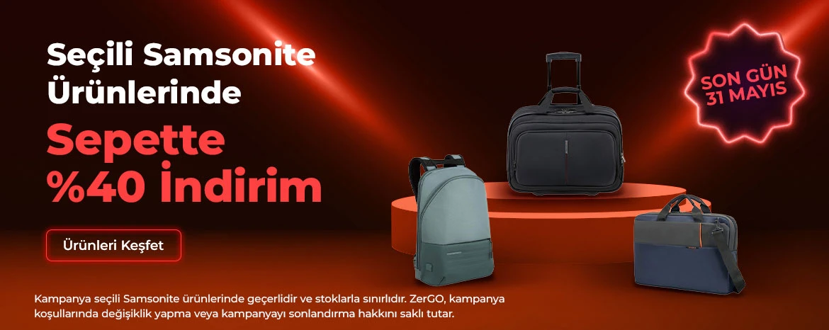 Seçili Samsonite Ürünlerinde %40'a Varan İndirim